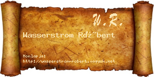 Wasserstrom Róbert névjegykártya